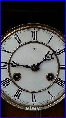 Antique Junghans German Pendulum Wall Clock Regulator With Gong