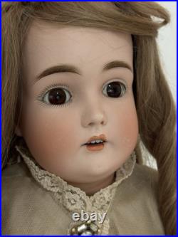 Antique KESTNER 171 German Bisque Head Doll 28 Compo Body, Lace Outfit, HH Wig Antique KESTNER 171 German Bisque Head Doll 28 Compo Body, Lace Outfit, HH Wig