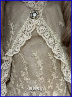 Antique KESTNER 171 German Bisque Head Doll 28 Compo Body, Lace Outfit, HH Wig Antique KESTNER 171 German Bisque Head Doll 28 Compo Body, Lace Outfit, HH Wig