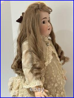 Antique KESTNER 171 German Bisque Head Doll 28 Compo Body, Lace Outfit, HH Wig Antique KESTNER 171 German Bisque Head Doll 28 Compo Body, Lace Outfit, HH Wig
