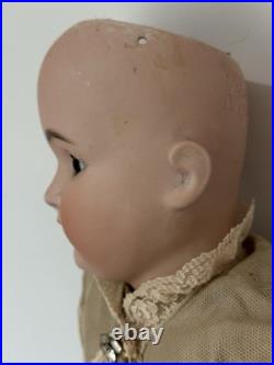 Antique KESTNER 171 German Bisque Head Doll 28 Compo Body, Lace Outfit, HH Wig Antique KESTNER 171 German Bisque Head Doll 28 Compo Body, Lace Outfit, HH Wig