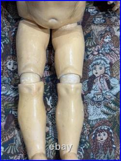 Antique KESTNER 171 German Bisque Head Doll 28 Compo Body, Lace Outfit, HH Wig Antique KESTNER 171 German Bisque Head Doll 28 Compo Body, Lace Outfit, HH Wig