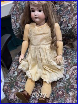 Antique KESTNER 171 German Bisque Head Doll 28 Compo Body, Lace Outfit, HH Wig Antique KESTNER 171 German Bisque Head Doll 28 Compo Body, Lace Outfit, HH Wig
