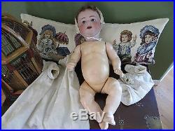 Antique K. R Simon & Halbig 126German Bisque Character baby Doll 25Moving Tongue