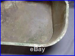 Antique Kitchen Sink German Nickel Silver Over Copper Vtg Pantry 660-18P