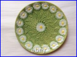 Antique Majolica Plate German Majolica Art Nouveau Daisy Plate Schramberg