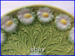 Antique Majolica Plate German Majolica Art Nouveau Daisy Plate Schramberg