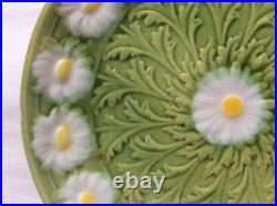 Antique Majolica Plate German Majolica Art Nouveau Daisy Plate Schramberg