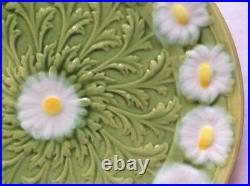 Antique Majolica Plate German Majolica Art Nouveau Daisy Plate Schramberg