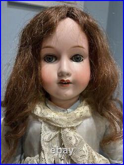 Antique Max Oscar Arnold-MOA- German Bisque Head Doll 25 in Antique Dress
