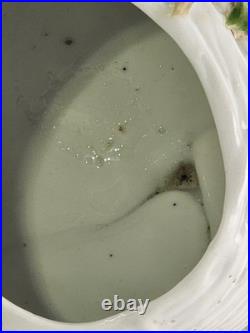 Antique Meissen German Porcelain Flower Bunny Potpourri Dish Bowl Vase