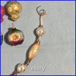 Antique Mini Small Glass Feather Tree Figural Baskets Bell Ornaments German Lot Antique Mini Small Glass Feather Tree Figural Baskets Bell Ornaments German Lot