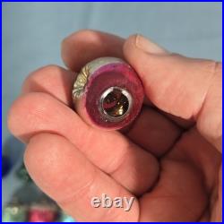 Antique Mini Small Glass Feather Tree Figural Baskets Bell Ornaments German Lot Antique Mini Small Glass Feather Tree Figural Baskets Bell Ornaments German Lot