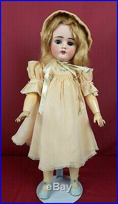 Antique Mystery German Doll for French Market Marked K 8 Pierced Ears 19 In NICE