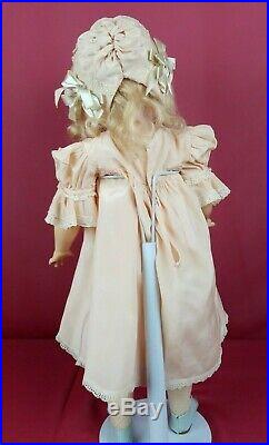 Antique Mystery German Doll for French Market Marked K 8 Pierced Ears 19 In NICE