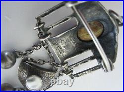 Antique Opal Silver Brooch / Pendant German Arts & Crafts Jugendstil Carl Braun