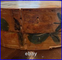 Antique Oval German Painted Brides Box Beautiful Colors 16 X 10 Antique Oval German Painted Brides Box Beautiful Colors 16 X 10