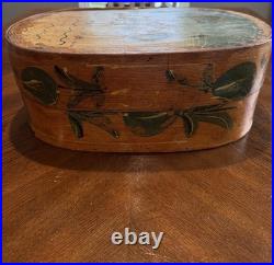 Antique Oval German Painted Brides Box Beautiful Colors 16 X 10 Antique Oval German Painted Brides Box Beautiful Colors 16 X 10