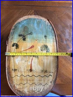Antique Oval German Painted Brides Box Beautiful Colors 16 X 10 Antique Oval German Painted Brides Box Beautiful Colors 16 X 10