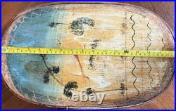Antique Oval German Painted Brides Box Beautiful Colors 16 X 10 Antique Oval German Painted Brides Box Beautiful Colors 16 X 10