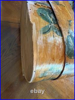 Antique Oval German Painted Brides Box Beautiful Colors 16 X 10 Antique Oval German Painted Brides Box Beautiful Colors 16 X 10