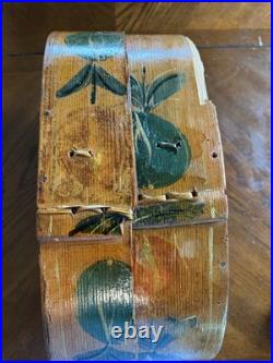 Antique Oval German Painted Brides Box Beautiful Colors 16 X 10 Antique Oval German Painted Brides Box Beautiful Colors 16 X 10