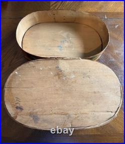 Antique Oval German Painted Brides Box Beautiful Colors 16 X 10 Antique Oval German Painted Brides Box Beautiful Colors 16 X 10