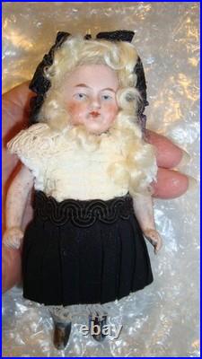 Antique Pair of Twin Sister Bisque Mignonette Dolls French/German Orig. Outfits