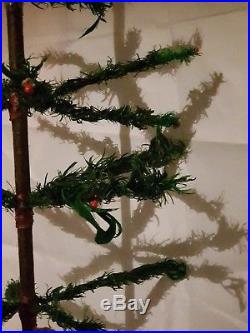 Antique Rare 40 German Goose Feather Christmas Tree / Victorian / Vintage