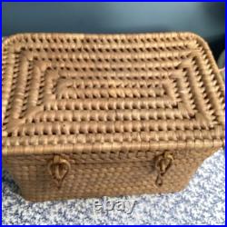Antique Rare FAO SCHWARTZ Simon Halbig Layette Basket German Bisque Doll
