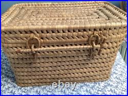 Antique Rare FAO SCHWARTZ Simon Halbig Layette Basket German Bisque Doll