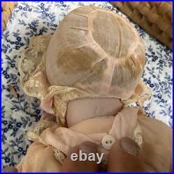 Antique Rare FAO SCHWARTZ Simon Halbig Layette Basket German Bisque Doll
