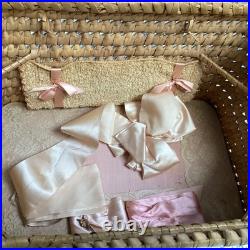 Antique Rare FAO SCHWARTZ Simon Halbig Layette Basket German Bisque Doll