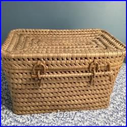 Antique Rare FAO SCHWARTZ Simon Halbig Layette Basket German Bisque Doll