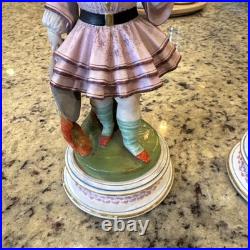 Antique Rare Vintage 1800's 9.5 German Bisque Children Figurine Statues