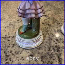 Antique Rare Vintage 1800's 9.5 German Bisque Children Figurine Statues