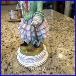 Antique Rare Vintage 1800's 9.5 German Bisque Children Figurine Statues