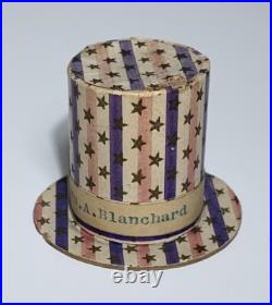 Antique STARS & STRIPES TOP HAT 4th FOURTH OF JULY GERMAN CANDY CONTAINER Antique STARS & STRIPES TOP HAT 4th FOURTH OF JULY GERMAN CANDY CONTAINER