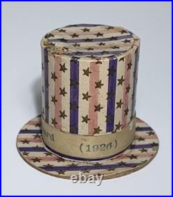 Antique STARS & STRIPES TOP HAT 4th FOURTH OF JULY GERMAN CANDY CONTAINER Antique STARS & STRIPES TOP HAT 4th FOURTH OF JULY GERMAN CANDY CONTAINER