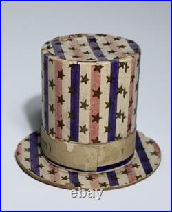 Antique STARS & STRIPES TOP HAT 4th FOURTH OF JULY GERMAN CANDY CONTAINER Antique STARS & STRIPES TOP HAT 4th FOURTH OF JULY GERMAN CANDY CONTAINER