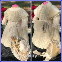 Antique Silk 5pc outfit for Antique French or German 28 Doll BRU Jumeau Kestner