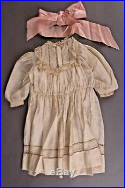 Antique Silk Dress for Bru, French, German Bisque Doll