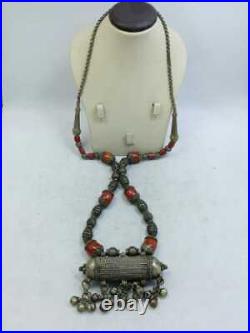 Antique Silver German Faturan Bakelite Natural Necklace Bedouin Yemeni Women