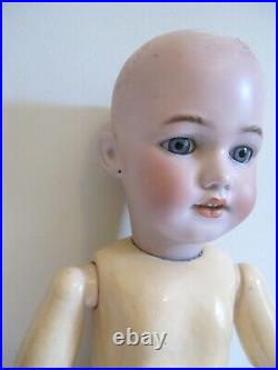 Antique Simon Halbig 1249 SANTA Bisque Doll 27 Blue Working Eyes, HH Wig, GORG