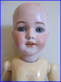 Antique Simon Halbig 1249 SANTA Bisque Doll 27 Blue Working Eyes, HH Wig, GORG