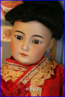 Antique Simon & Halbig 1329 Asian Doll German Bisque Doll 20 IN Antique Doll