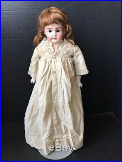 Antique Simon & Halbig Bisque 1260 DEP 18 Shoulder Head Doll Kid Leather