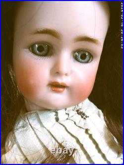 Antique Simon & Halbig K&R Bisque Doll 18 Human Hair Antique Dress Compo Body Antique Simon & Halbig K&R Bisque Doll 18 Human Hair Antique Dress Compo Body