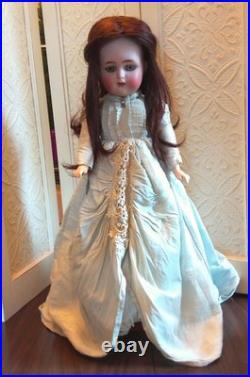 Antique Simon & Halbig K&R Bisque Doll 18 Human Hair Antique Dress Compo Body Antique Simon & Halbig K&R Bisque Doll 18 Human Hair Antique Dress Compo Body