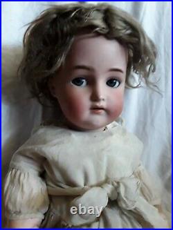 Antique Simon and halbig german bisque doll with mohair, sleeping eyes